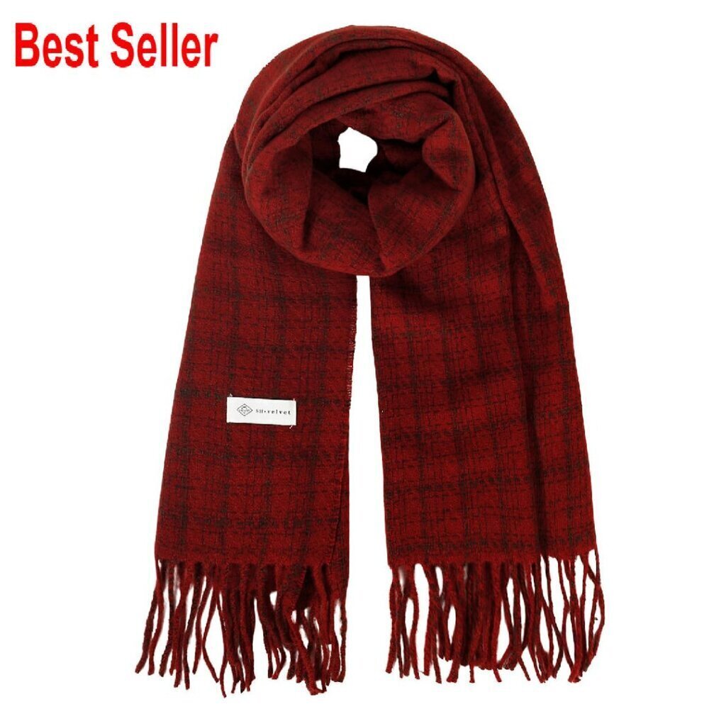 Oversized Blanket Shawl Scarf Soft Classic Tassel Winter Warm Chic Elegant